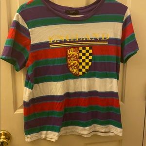 colorful shirt with design on the front